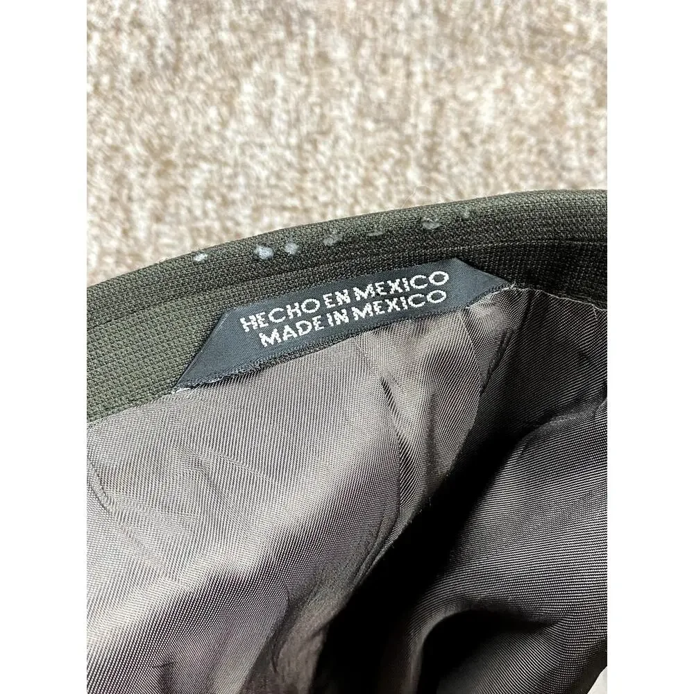 Stafford Mens Olive Green Wool Suit Set 2PC Jacket Pants 38R 29x29 Vintage